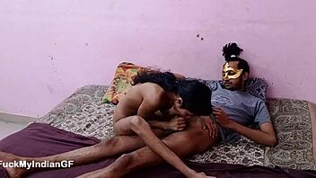 Wow, check this Indian sexy skinny girlfriend seduced by her boyfriend after college for hot action!