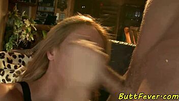 Babe gets buttfucked and facialized