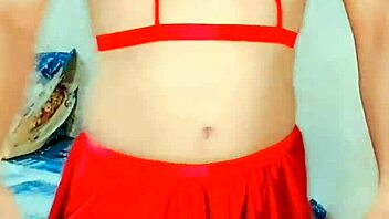 Red hot sissy DOMINATES petite shemale in miniskirt!