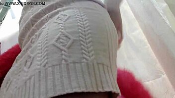 Your Italian stepmother shows her ass and hairy pussy in the dressing room
