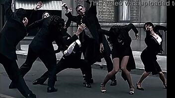 paralyzer track plays while ladyboy fingers herself solo.