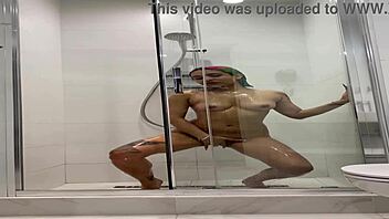 Why is naked Roxy masturbating in the shower?