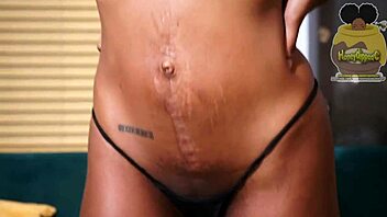 honey dipped dogs skinny girl with strap on in doggystyle