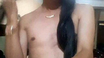 sexy and beautiful trans woman in casual crossdressing attire