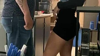 latina woman fucks with the contractor in the house.