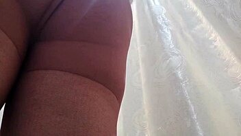 Your Italian stepmother shows her ass and hairy pussy in the dressing room