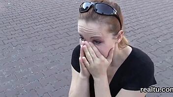 Czech teenie gets fucked in the shop
