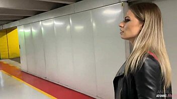 Risky Public Blowjob: Blonde Slut Swallows Every Last Drop