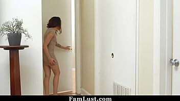 What happens when stepmom catches stepbro and stepsis fucking? She joins the wild ride!