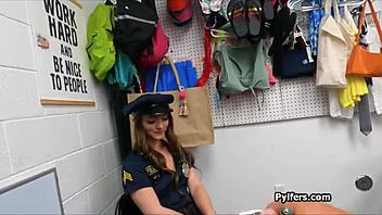 Fake Police Hottie Banged Hard on Office Desk! 😍