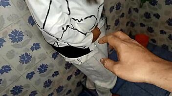 caught fingering sister-in-law in bathroom and fucked her pussy