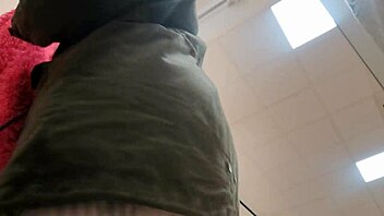 Your Italian stepmother shows her ass and hairy pussy in the dressing room