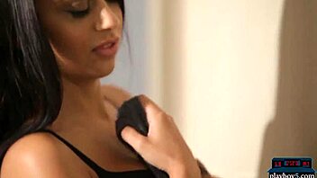 Is This Busty Brunette MILF Teasing You With Her Striptease And Ripped Clothes?