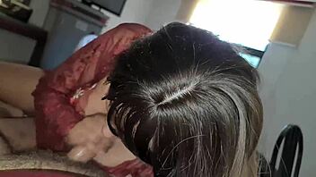 Petite 18-Year-Old Swallows Stepfather's Cum Passionately