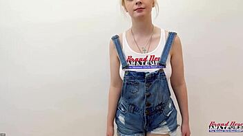 petite blonde annie archer gives bj, gets twat fucked, tits jizzed with cum