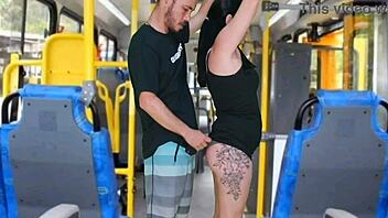 The morena was indulging in some personal pleasure on the bus