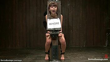 A beautiful Japanese woman is a slave to a man