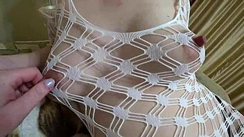 Pregnant MILF fucked by a juicy, sexy girlfriend