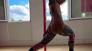 Anuskatzz Exotic Pole Dance Compilation with Anal Assfucking and Athletic Fitness Moves
