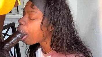 Stepmom Keisha Minaj devours 11-inch cock cumshot