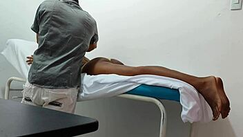 Does the doctor give special attention and sensual massage to his female patient?