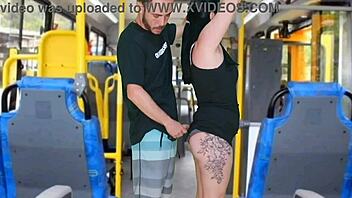 The morena was indulging in some personal pleasure on the bus