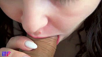 Gentle POV blowjob with cock and balls kissing - dripping cum?