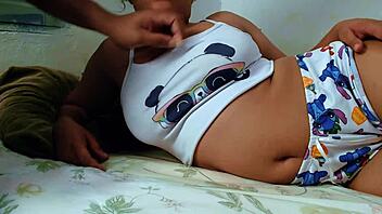 My friend couldn't resist my wet pussy!