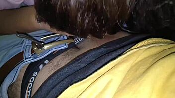 Hot Muslim girlfriend peaks with boyfriend nearby