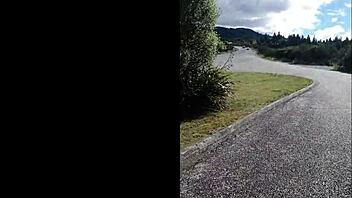Trashy Kiwi Milf Urinates Publicly On Roadside