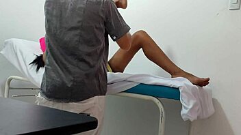 Does the doctor give special attention and sensual massage to his female patient?
