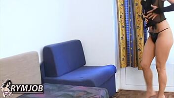 winnie, with her hairy pussy, eagerly takes on a big black cock