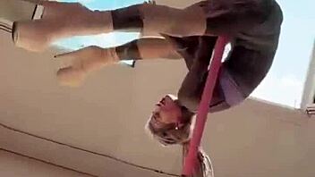 Anuskatzz Exotic Pole Dance Compilation with Anal Assfucking and Athletic Fitness Moves