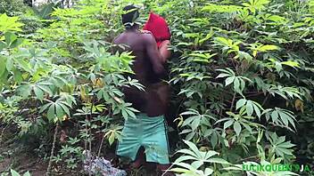 our first sex experiment with course mate in the bush, hairy creampie and muff diving