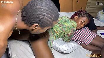 Missionary Fucking While Sucking Natural Tits Front View