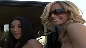 Kira Croft and Lexxi Tyler engage in lesbian sex with toys