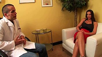 Quickie with Moaning Brunette Babe in Hospital Orgasm Rush