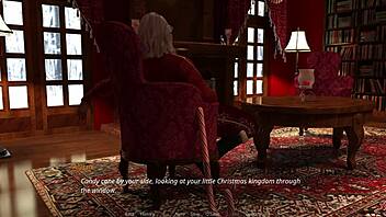 Busty Elf Shows Body To Santa