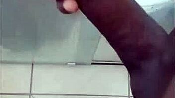 Is this black guy's monster cock big enough for you in public outdoor area?