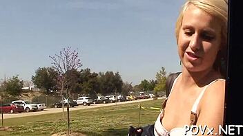 Seductive Girlfriend Balances Riding and Oral Skills Perfectly