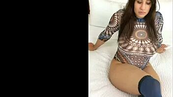 nicole paris teases with big tits before sucking black cock