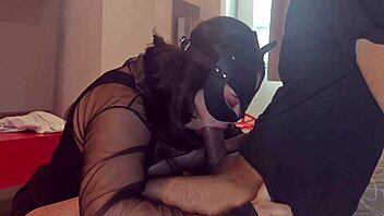 wow, sucking a hung guy while hubby films us?