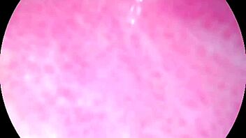 Camera deep inside wet pussy captures intense female orgasm!