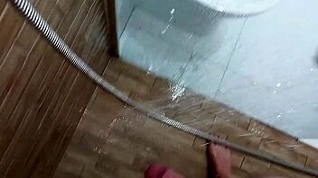 at my stepmother's house, risky shower moment