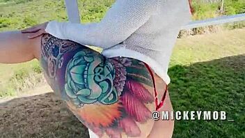 big booty santana red outdoor blowjob