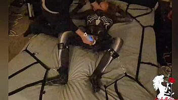 Spider woman gets captured, toyed with, and creampied in full video