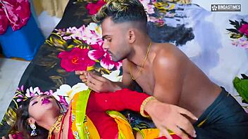 My beautiful Tamil couple's first steamy sex after wedding night captured fully