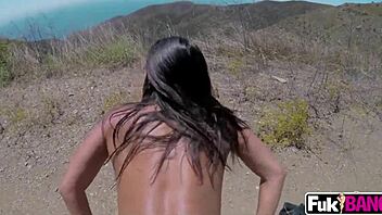 Luna star fucks with sloppy bj on vacation!