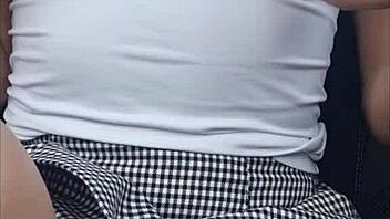 teasing boyfriend with toy in car