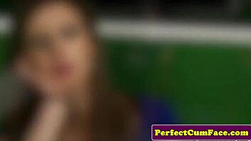 Dialogic cumdrenched british babe fed spunk with spoon